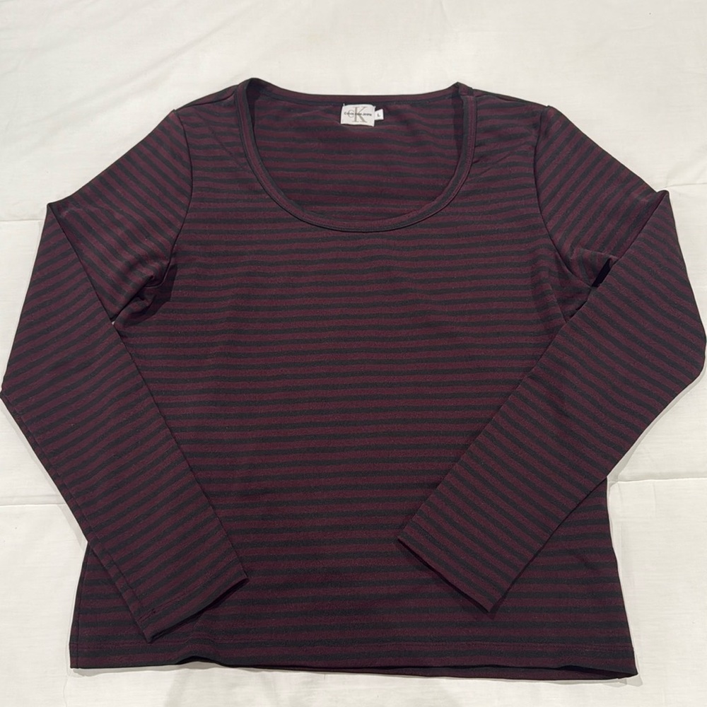 Calvin Klein Striped Long‎ Sleeve Shirt
